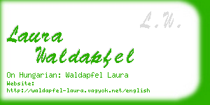 laura waldapfel business card